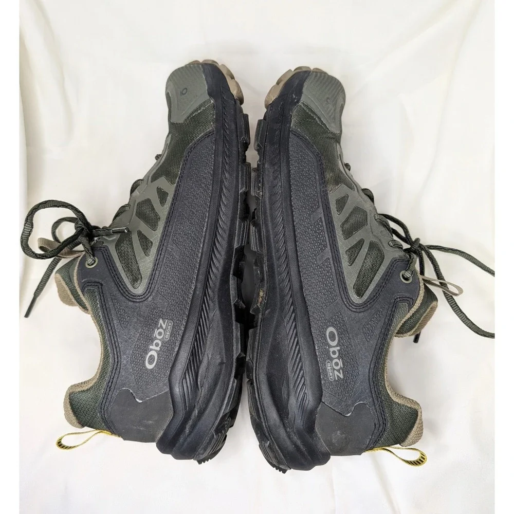 Oboz Men's Low-Top Hiking Shoes Green Size 10.5 Weather Resistant